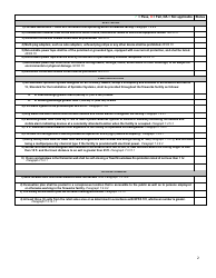 NFPA 1124 (2006 Edition) Consumer Fireworks Facility Compliance Checklist - Pennsylvania, Page 2