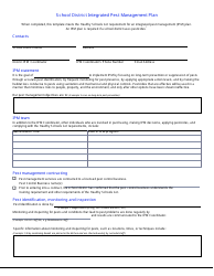 School District Integrated Pest Management Plan - California