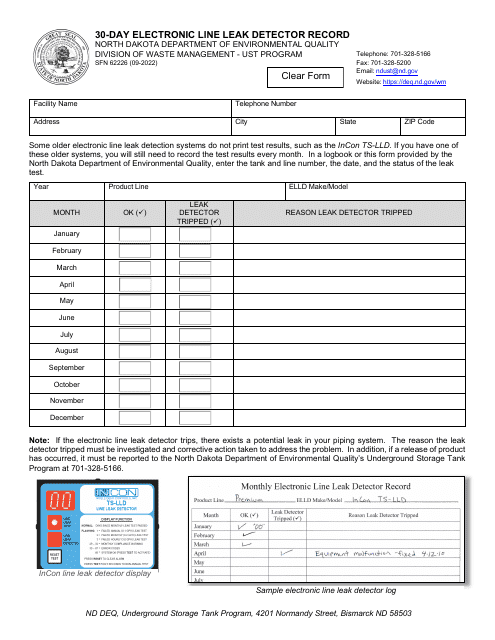 Form SFN62226  Printable Pdf