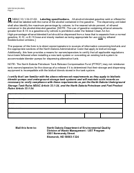 Form SFN59146 Certification of Biofuels Blender Pump Installation - North Dakota, Page 2