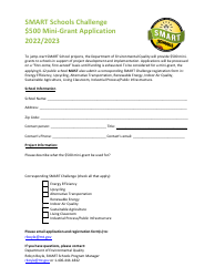 Document preview: Smart Schools Challenge $500 Mini-Grant Application - Montana