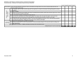 Form for Documenting Compliance With Low Liquid Level Ust Containment Sump Testing Procedures - Montana, Page 6