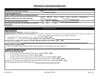 Document preview: Attachment B Self Inspection Report Form - Montana