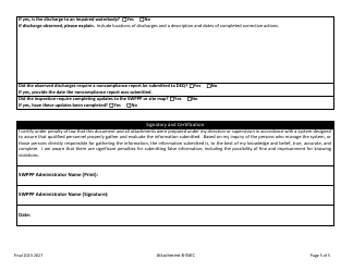 Attachment B Self Inspection Report Form - Montana, Page 5