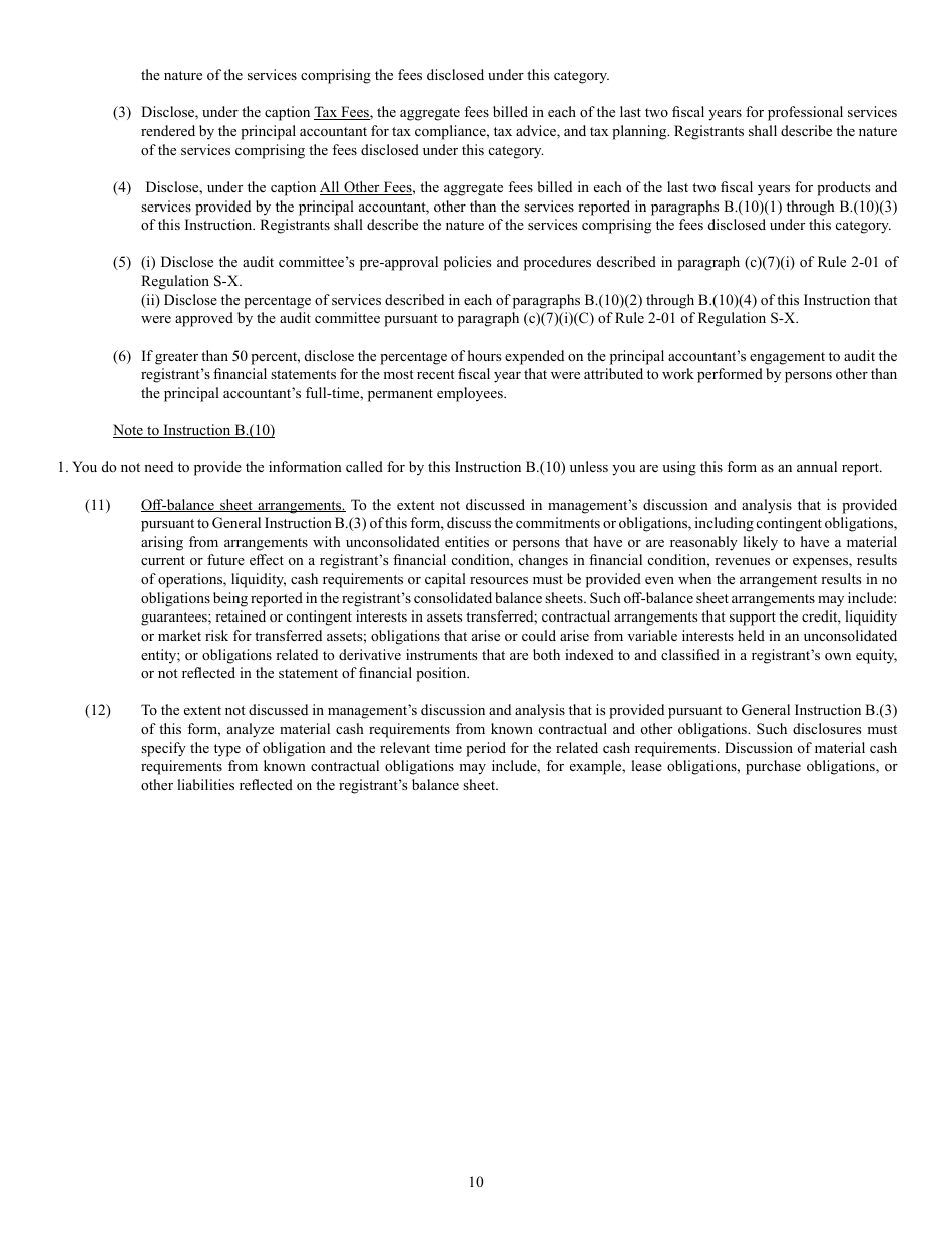 Form 40-F (SEC Form 2285) Registration Statement Pursuant to Section 12 or Annual Report Pursuant to Section 13(A) or 15(D), Page 10
