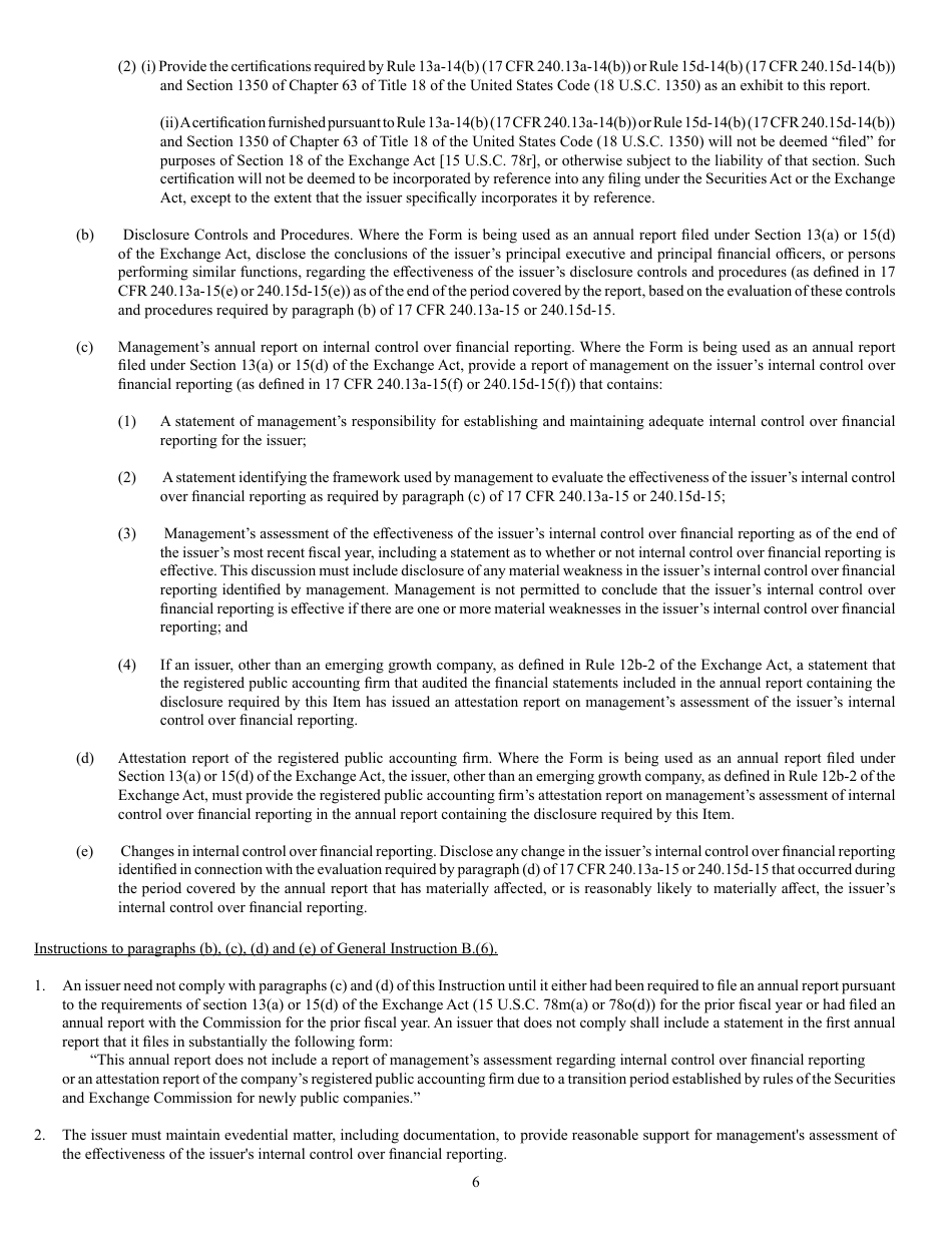Form 40-F (SEC Form 2285) Registration Statement Pursuant to Section 12 or Annual Report Pursuant to Section 13(A) or 15(D), Page 6