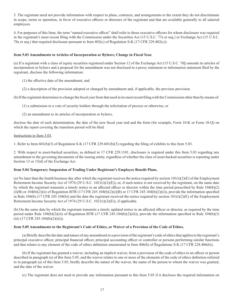 SEC Form 873 (8-K) Current Report Pursuant to Section 13 or 15(D) of the Securities Exchange Act of 1934, Page 18