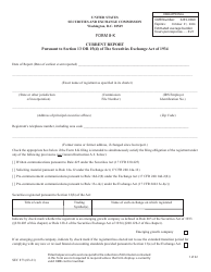 Document preview: SEC Form 873 (8-K) Current Report Pursuant to Section 13 or 15(D) of the Securities Exchange Act of 1934