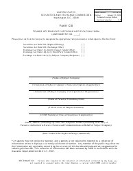 SEC Form 2560 (CB) Tender Offer/Rights Offering Notification Form