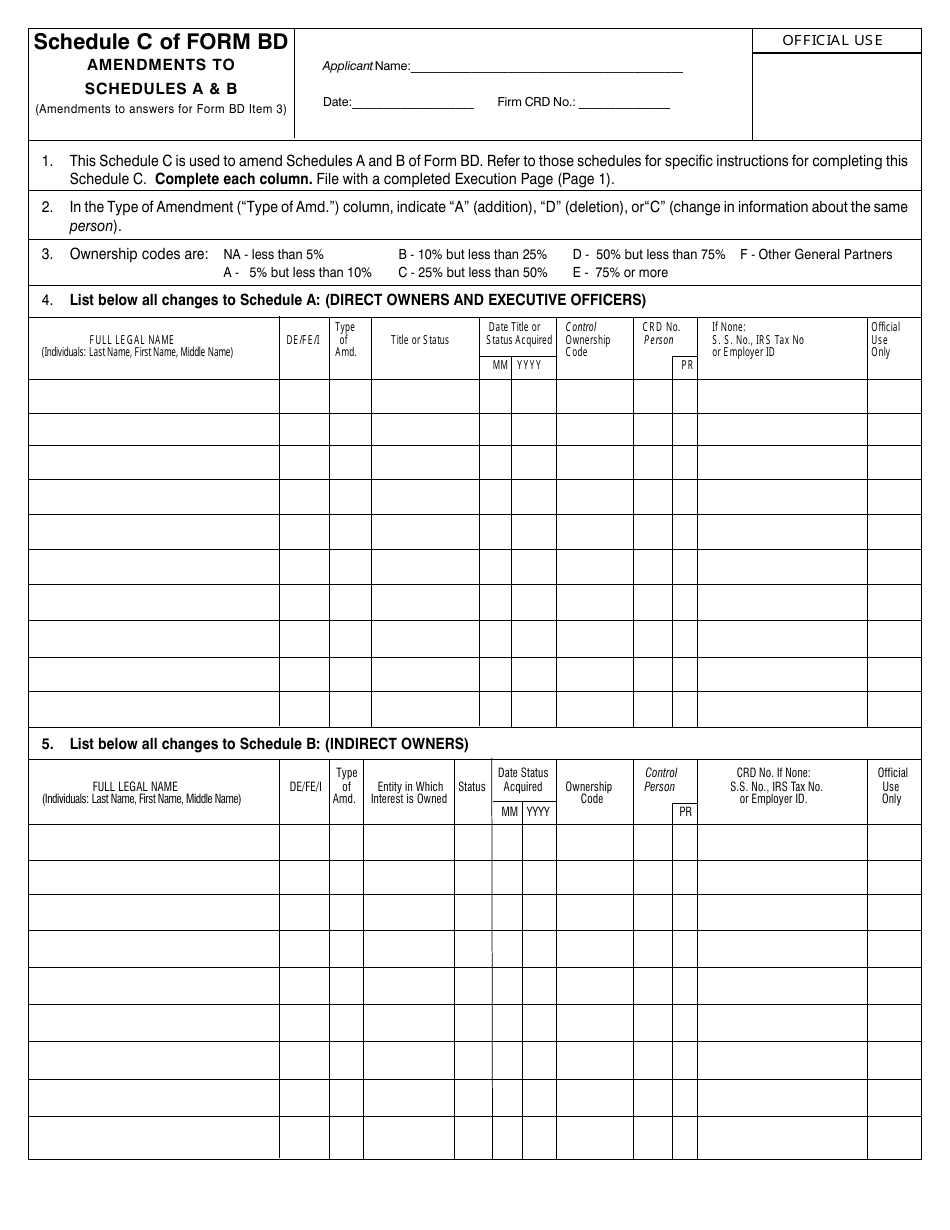 Form BD (SEC Form 1490) Uniform Application for Broker-Dealer Registration, Page 12