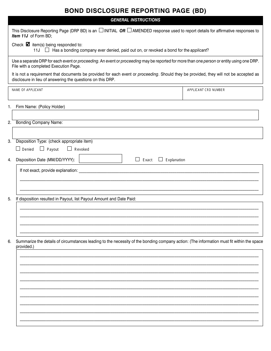Form BD (SEC Form 1490) Uniform Application for Broker-Dealer Registration, Page 27