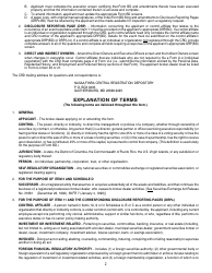Form BD (SEC Form 1490) Uniform Application for Broker-Dealer Registration, Page 3