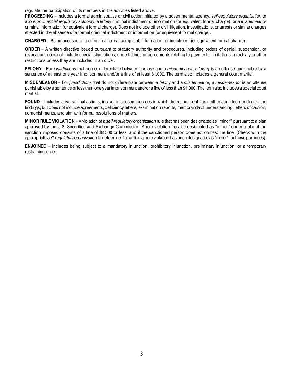 Form BD (SEC Form 1490) Uniform Application for Broker-Dealer Registration, Page 4