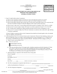 Document preview: Form F-X (SEC Form 2288) Appointment of Agent for Service of Process and Undertaking