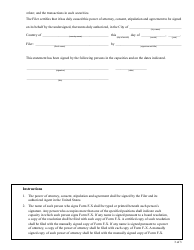 Form F-X (SEC Form 2288) Appointment of Agent for Service of Process and Undertaking, Page 3