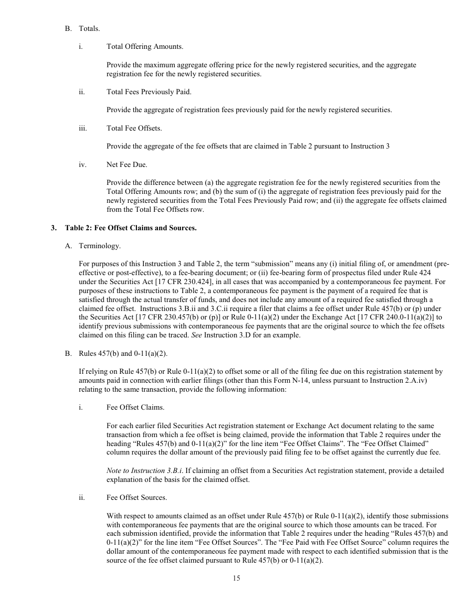 Form N-14 (SEC Form 2106) Registration Statement Under the Securities Act of 1933, Page 17