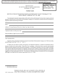 Document preview: Form N-8A (SEC Form N-1102) Notification of Registration Filed Pursuant to Section 8(A) of the Investment Company Act of 1940