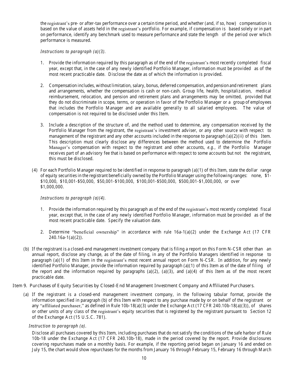 Form N-CSR (SEC Form 2569) Certified Shareholder Report of Registered Management Investment Companies, Page 11
