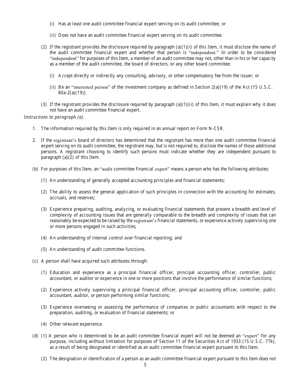 Form N-CSR (SEC Form 2569) Certified Shareholder Report of Registered Management Investment Companies, Page 6
