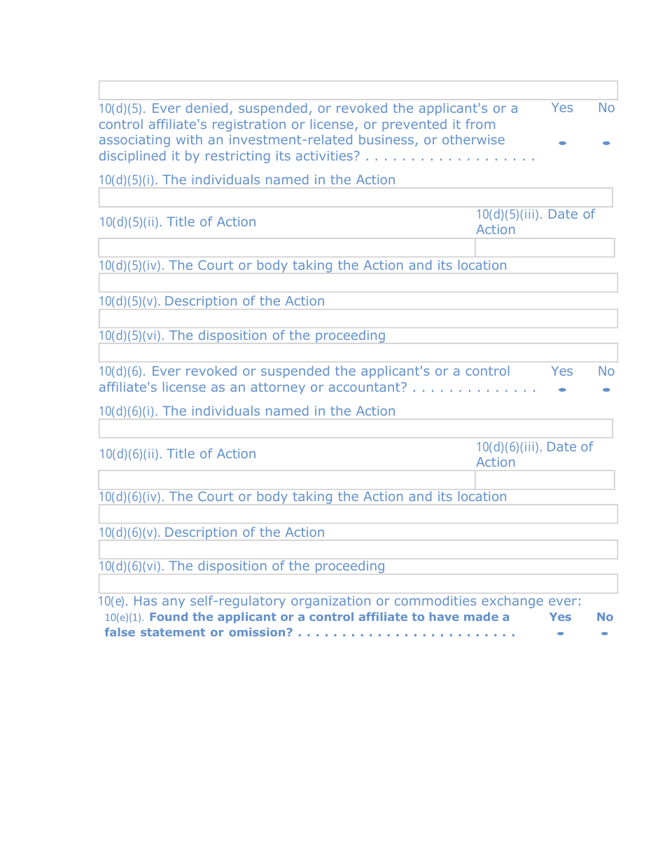 Form TA-1 (SEC Form 1528) Uniform Form for Registration as a Transfer Agent and for Amendment to Registration Pursuant to Section 17a of the Securities Exchange Act of 1934, Page 11