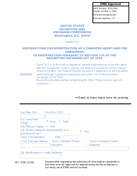 Form TA-1 (SEC Form 1528) Uniform Form for Registration as a Transfer Agent and for Amendment to Registration Pursuant to Section 17a of the Securities Exchange Act of 1934