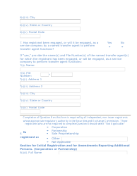 Form TA-1 (SEC Form 1528) Uniform Form for Registration as a Transfer Agent and for Amendment to Registration Pursuant to Section 17a of the Securities Exchange Act of 1934, Page 4