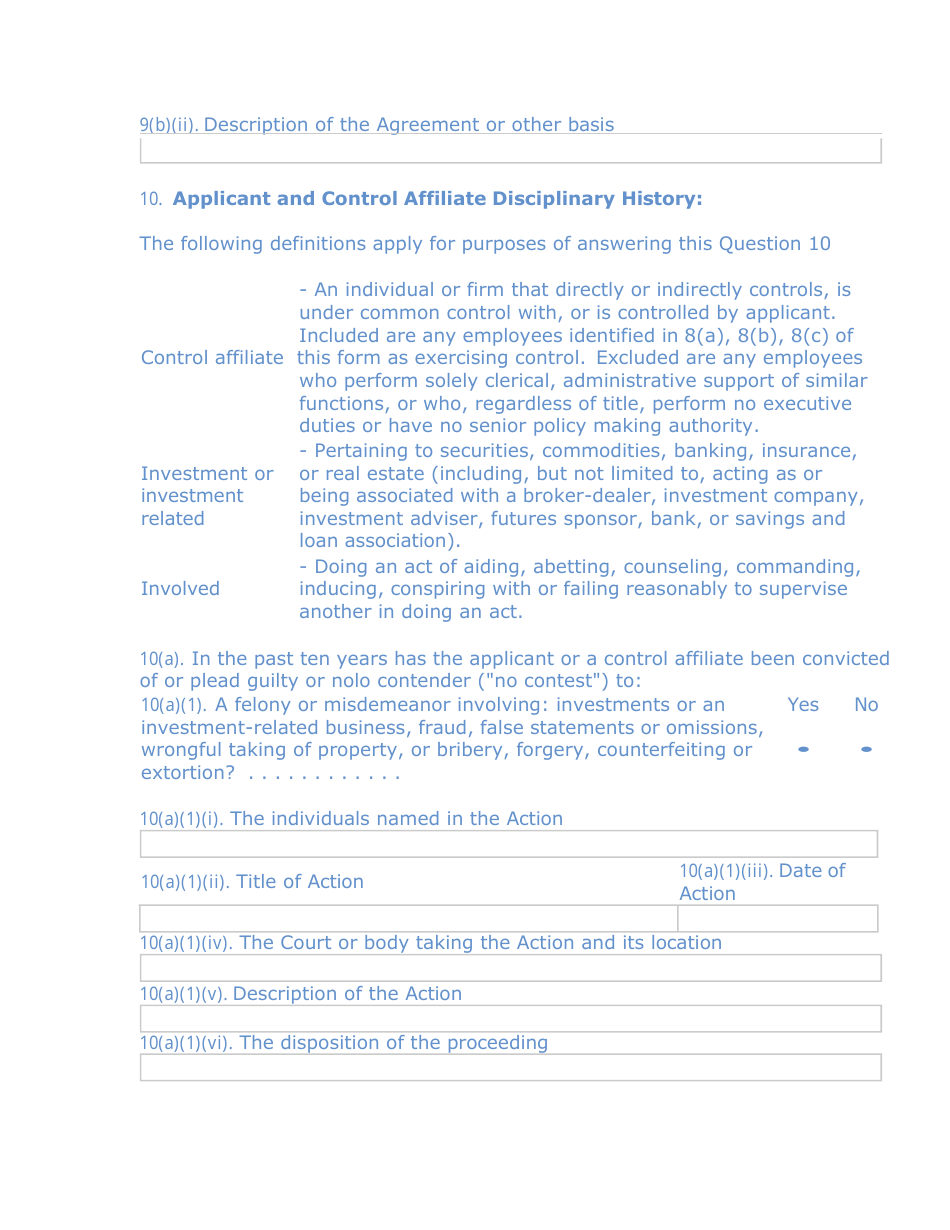 Form TA-1 (SEC Form 1528) Uniform Form for Registration as a Transfer Agent and for Amendment to Registration Pursuant to Section 17a of the Securities Exchange Act of 1934, Page 6