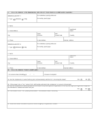 Form TCR (SEC Form 2850) Tip, Complaint or Referral, Page 2