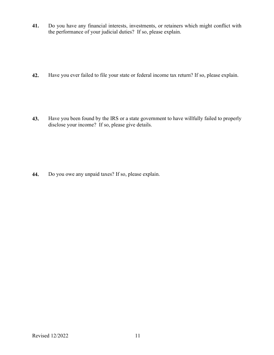 Application for Colorado State Court Judgeship - Colorado, Page 11