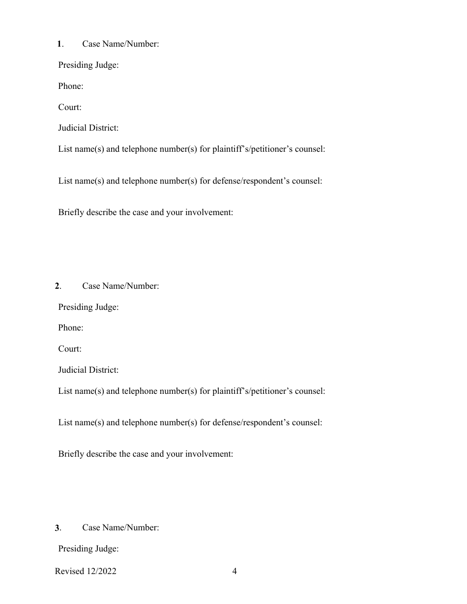 Application for Colorado State Court Judgeship - Colorado, Page 4