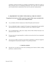 Application for Colorado State Court Judgeship - Colorado, Page 7