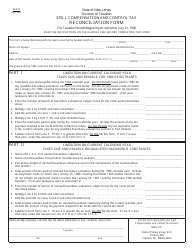 Document preview: Form SCC-8 Spill Compensation and Control Tax Reconciliation Form - New Jersey