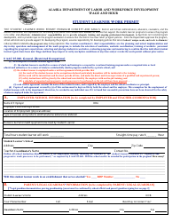 Document preview: Student Learner Work Permit - Alaska