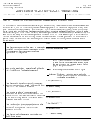 Document preview: Form SSA-308 Modified Benefit Formula Questionnaire - Foreign Pension