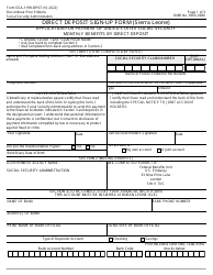 Document preview: Form SSA-1199-OP67 Direct Deposit Sign-Up Form (Sierra Leone)