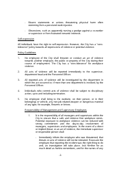 Workplace Violence Policy - City of Baldwin Park, California, Page 2