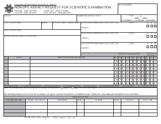 Document preview: Form DPS802-01550 Non-dps Agency Request for Scientific Examination - Arizona