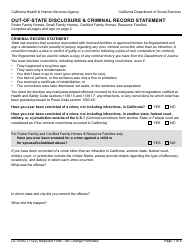 Form LIC508D Out-of-State Disclosure &amp; Criminal Record Statement - California