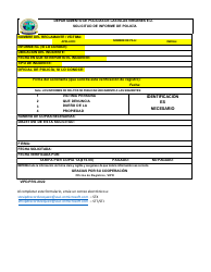 Formulario VIPD-PRS Solicitud De Informe De Policia - Virgin Islands (Spanish)