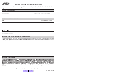 Form INF1164 Misuse of Record Information Complaint - California, Page 2