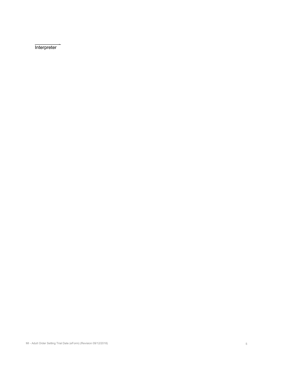 Order Setting Trial Date and Committing Adult for Involuntary Treatment Pending Trial - KIng County, Washington, Page 5