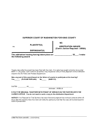 Document preview: Arbitration Award - King County, Washington