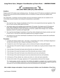 Long-Term Care/Hospice Coordination of Care Form - Missouri, Page 2