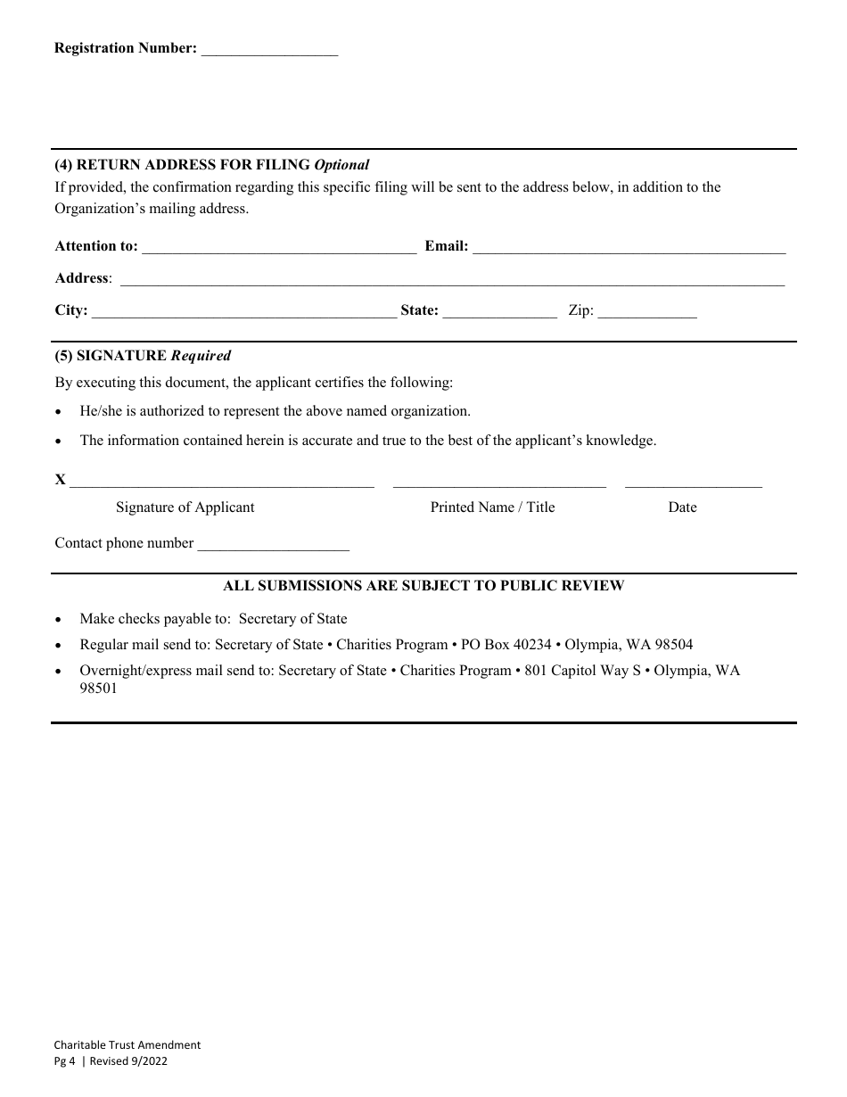 Charitable Trust Amendment - Washington, Page 6