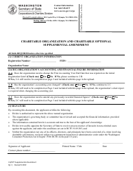 Haritable Organization and Chartiable Optional Supplemental Amendment - Washington