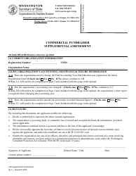 Document preview: Commercial Fundraiser Supplemental Amendment - Washington