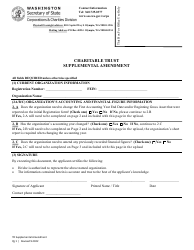Document preview: Charitable Trust Supplemental Amendment - Washington