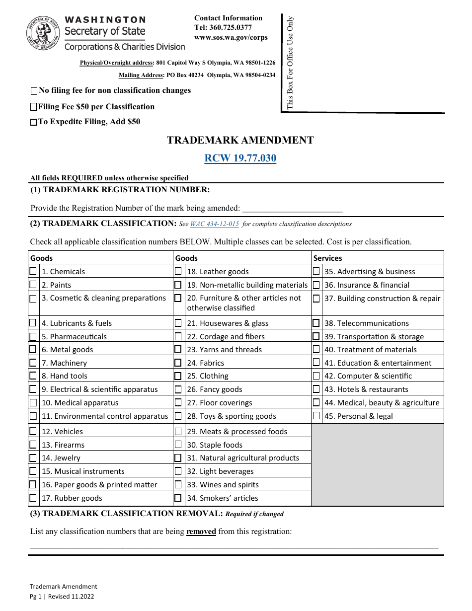 Trademark Amendment - Washington, Page 3
