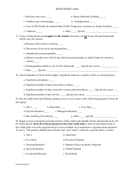 Individual Student Needs Assessment Form - Preschool and School Age Children and Youth Living in Homeless Situations - North Dakota, Page 6