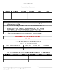 Student Residency Questionnaire - North Dakota